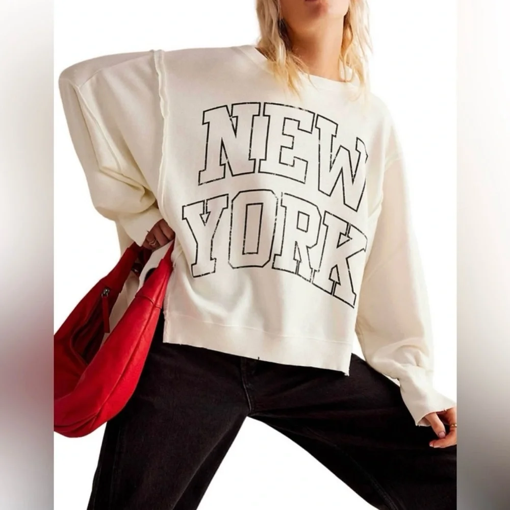 NWT Free People Camden New York Sweatshirt - Picture 3 of 16